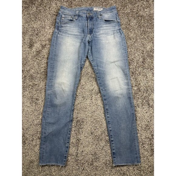 AG‎ Adriano Goldschmied Farrah Skinny Ankle Jeans 29 Raw Hem High Rise Stretch - Picture 1 of 16